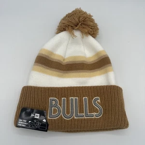 New Era Chicago Bulls City Edition Beanie 2025 NBA Knit Hat Adult Tan - Picture 1 of 8