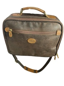Vintage Bric's Pebbled Leather Satchel Luggage Carry On Italy Brown Pebbled - Picture 1 of 24