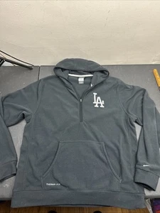 Nike LA Dodgers Men's Jacket Large Therma-Fit Fleece Quarter Zip Embroidered MLB - Picture 1 of 8
