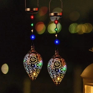 Outdoor Solar Lantern Solar Lights Outdoor Colorful LED Lanterns Powered Wate... - Picture 1 of 8
