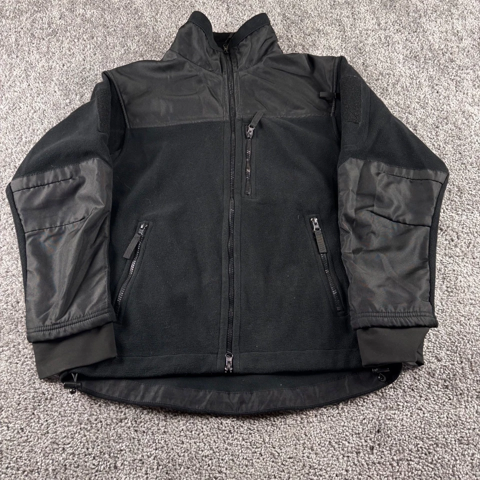 Condor Alpha Micro Fleece Jacket 601 Black  Men's Small Full Zip Tactical Coat - Image 1 of 4