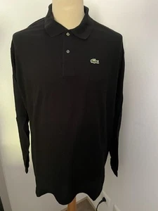 Lacoste Shirt Poloshirt 8 Gr XXL 54/56 Schwarz Langarm Neu - Bild 1 von 4