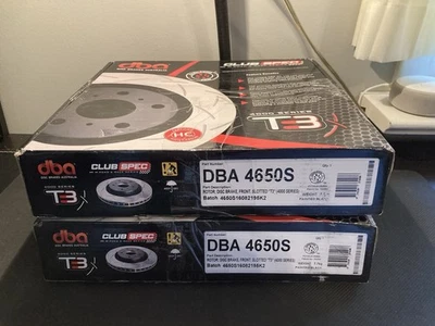 Rotores de freno delanteros ranurados SUBARU WRX BRZ FR-S 86 DBA 4650S 4000 Series T3 Especificaciones Foto 1 de 4