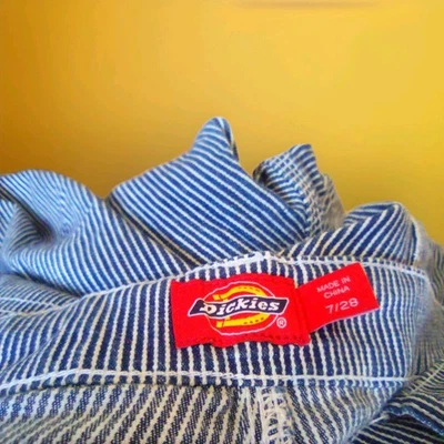 蓝色和白色细条纹牛仔裤牛仔 Dickies 尺码 7/28 — 第 1/4 张图片