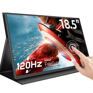 18,5" 120Hz Monitor gamingowy 1920x1080 Ekran dotykowy USB HDMI USB-C Przenośny monitor - Zdjęcie 1 z 7