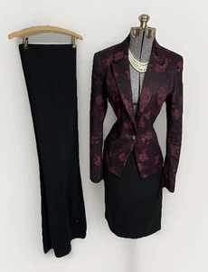 NEW White House Black Market Skirt Pant Suit BCBG Size 10 Three Piece Set WHBM - Picture 1 of 24