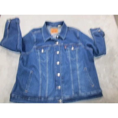 Chaqueta vaquera Levi Strauss & Co Denim Trucker azul 3X talla grande botón delantero Foto 1 de 4