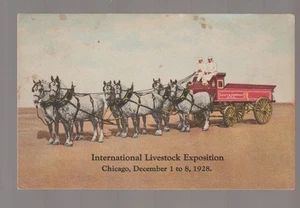 Chicago ILLINOIS 1928 DELIVERY WAGON International Livestock Expo SWIFT & CO. B2 - Picture 1 of 2