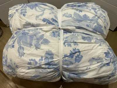 Edredón Damasco Jardín LoveShackFancy Granero Cerámica Azul Rey ¡EXCELENTE ESTADO! Foto 1 de 3