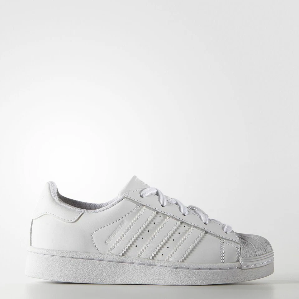 Size 12 (PS) - adidas Superstar Low White - B23655