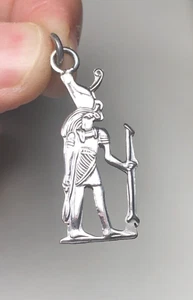 Hand Made EGYPTIAN STERLING SILVER God Horus Charm/Pendant - Picture 1 of 7