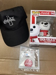 Coca Cola 3-Gift Pack Christmas /Secret Santa (Polar Bear Funko, PopSocket, Hat) - Picture 1 of 9