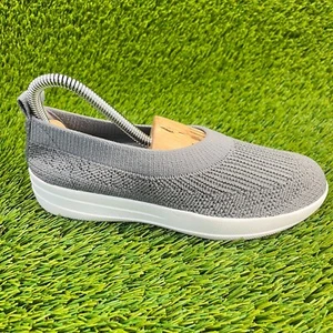 FitFlop Uberknit Ballerina Womens Size 5 Gray Casual Slip On Walking Flats Shoes - Picture 1 of 10
