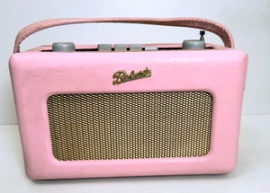 Roberts Revival R250 Analog Radio UKW MW LW Pink Lederoptik getestet & funktionsfähig - Bild 1 von 12
