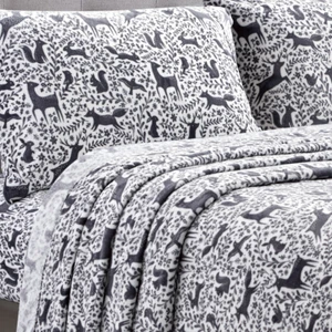 4 Pc Sheet Set Premium Microplush Bedding Ultra Soft Twin/Full/Queen/King - Deer - Picture 1 of 12