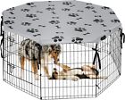 KOOLTAIL Dog Playpen Cover, Sun/Rain Proof Pet Pen Top Cover Provides Shaded
