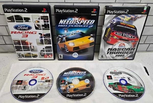 Nascar Thunder+ Need for Speed 2+Ford Racing3 BUNDLE - PlayStation 2 (PS2) *CIB* - Picture 1 of 7