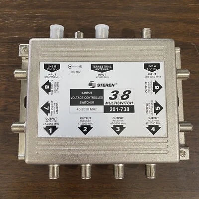 Steren 201-738 3X8 Multiswitch, 3 inputs, 8 outputs - Image 1 of 2