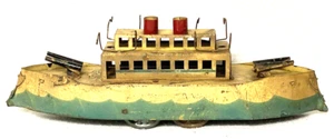 ANTIQUE J.C.PENNEY LITTLE JIM TOY BATTLESHIP,STEEL,PLAYTHINGS,METAL,ROLLING,20s? - Picture 1 of 10