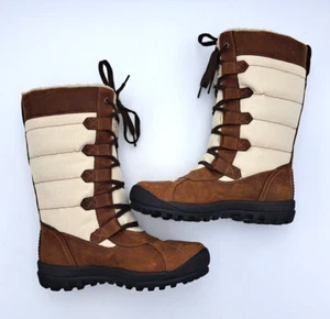 Botas de invierno Timberland para mujer Mt Hayes marrón crema Primaloft aisladas talla 8 - Imagen 1 de 7
