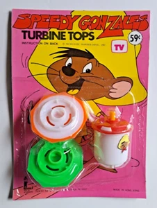 VINTAGE SPEEDY GONZALES TURBINE TOPS 1973 NEW UNPUNCHED - Picture 1 of 4