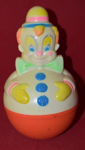 Sanitoy Roly Poly Weeble Wobble CLOWN Toy Chime Vintage 1977 #1 - Picture 1 of 2