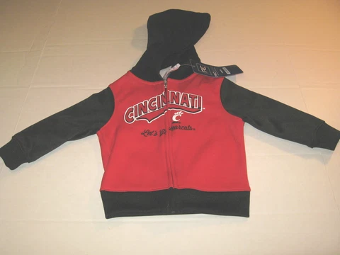 University of Cincinnati Let's Go Bearcats Hooded Jacket New! NWT Baby 18 Months Cover