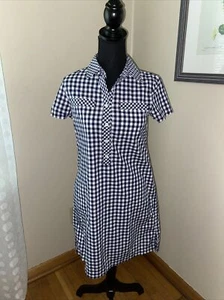 Vestido de Verano Vineyard Vines - Cuadros Azul y Blanco - Talla 00 - Perfecto Estado - Imagen 1 de 6