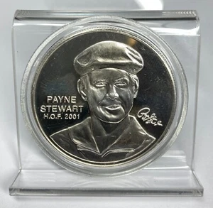 2001 Payne Stewart World Golf Hall Of Fame 1 oz .999 Fine Silver Round - Picture 1 of 2