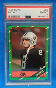 1986 TOPPS # 69 Ray Guy PSA 8 NM-MT # 96813774  OAKLAND RAIDERS !!! - Picture 1 of 2