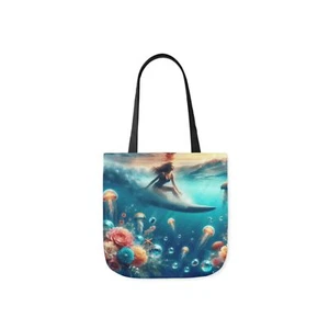 Canvas Tote Bag, 5-Color Straps | Gems of the Sea | Jellyfish | Surfing 2 - Picture 1 of 21