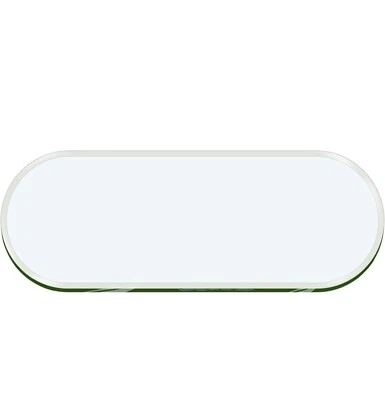 48” X 29.5” X 1/8” Oval Glass Table Top 1” Beveled - Image 1 of 4