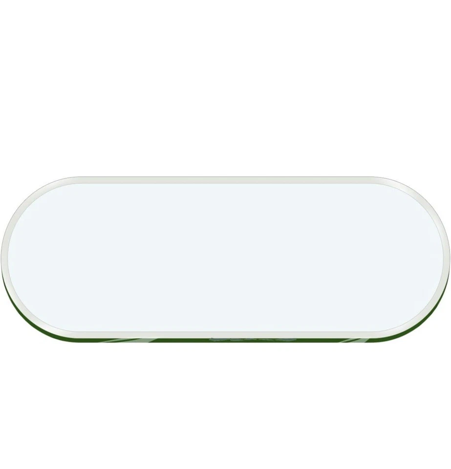 48” X 29.5” X 1/8” Oval Glass Table Top 1” Beveled - Image 1 of 4