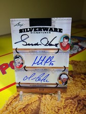 2020-21 Brodeur Howe Hull Lemieux Leaf Superlative Silverware Signatures  3/3
