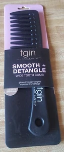 TGIN Wide Tooth Comb Smooth + Detangle Black "Thank God it's Natural" - Picture 1 of 4