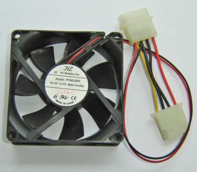 Foxconn HZ ZP DC 12v Brushless PC Case 3" Cooling Fan PV883DF0 80mm x 80mm - Image 1 of 2
