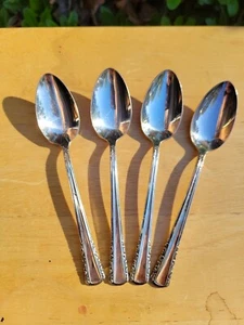4pc May Queen by International Silver Silver Plate Tea Spoons - Picture 1 of 3