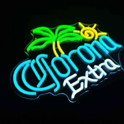 CORONA EXTRA LED Neon Light Sign for Bar, Bar Store Wall Decor 12.6"x16.5" - Image 1 of 4