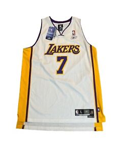 VTG Reebok NBA Swingman LAMAR ODOM #7 Los Angeles LA Lakers Jersey Men's L NEW