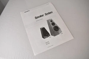 Original Vintage Sony SS-M3 and SS-M7 Speaker User's Manual - Picture 1 of 2