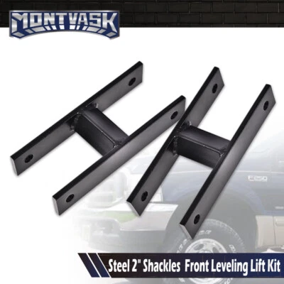 Fit For 99-2004 Ford F-250 F-350 Super Duty 4WD 2" Shackles Front Level Lift Kit - Image 1 of 4