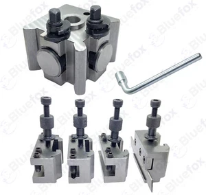 5 PIECES SET T51 QUICK CHANGE TOOLPOST STANDARD BORING PARTING HOLDER - Picture 1 of 5