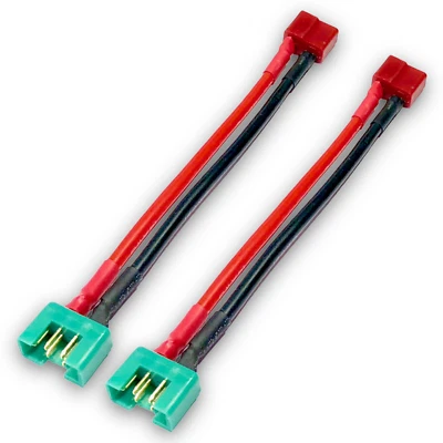 ✅ 2x MPX Buchse Male auf T-Dean Buchse Female Lipo Akku Adapterkabel 10cm 14AWG - Bild 1 von 4