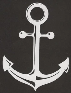 ANCHOR Boat Marine Navy Pirate Sticker Nautical Sea Ocean Bay Decal Fun Outdoor - Picture 1 of 3