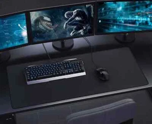 Gaming Mouse Keyboard Pad Extra Large Black Color 60CM x 30CM Mat For PC Laptop - Picture 1 of 4