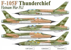 Calcomanías UpRise UR72265 - CALCOMANÍA F-105F Thunderchief Guerra de Vietnam Pt.1 1/72 - Imagen 1 de 7