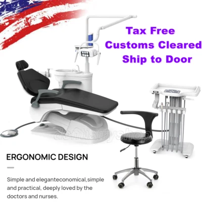Silla unidad eléctrica dental motor de CC controlado por computadora + taburetes médicos móviles Foto 1 de 4