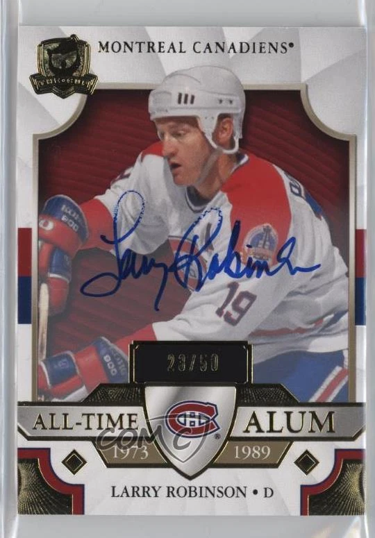 2019-20 Upper Deck The Cup All-Time Alumni Gold Foil /50 Larry Robinson Auto HOF