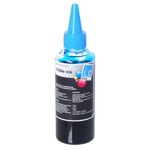 Botella de recarga de tinta comestible ligera cian (3,5 oz) 100 ml compatible con cartucho Canon - Imagen 1 de 1