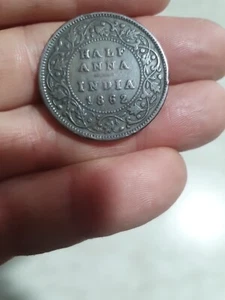 MONETA HALF ANNA 1862 INDIA BRITANNICA - Foto 1 di 2